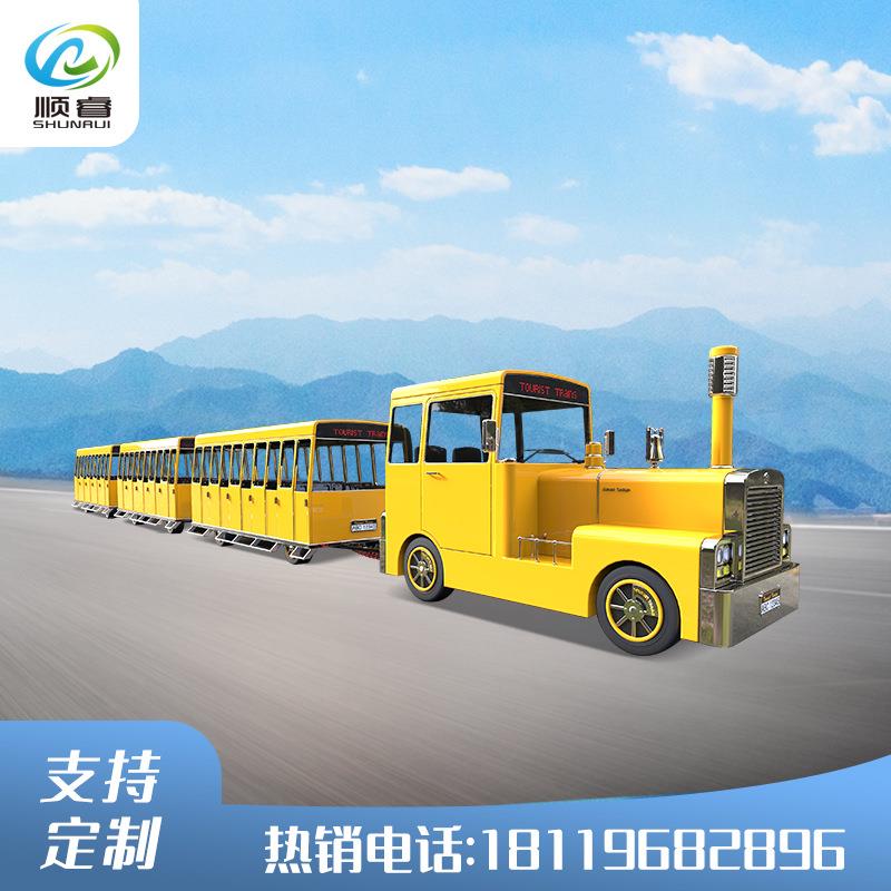 景区有轨道观光小火车电动轨道旅游观光火车观光列车无轨