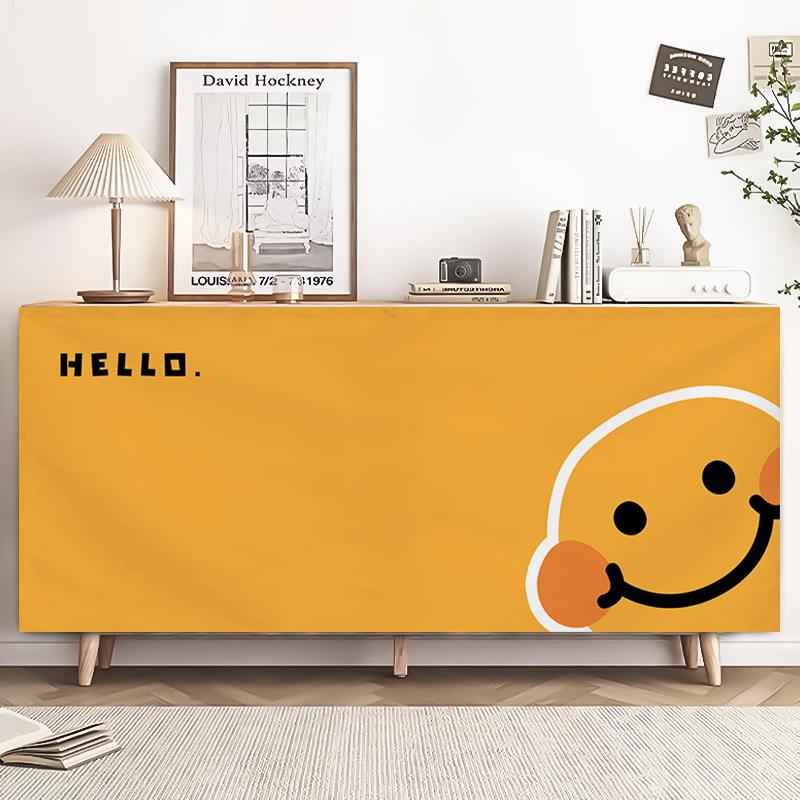 简约柜子遮挡帘置物架装饰遮丑杂物布帘魔术贴滑轨防尘帘橱柜拉帘