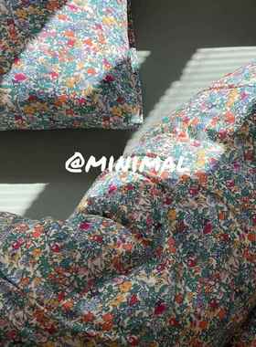 高档Minimal 早conce套pt春复件古碎花针织棉四床单