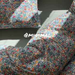 正品 床concept早春复古碎花针织四件套单 aMinim棉l