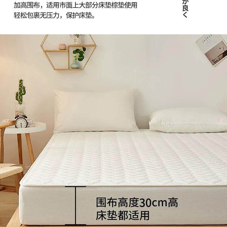 类10全纯棉床笠单件夹棉席棉梦思全包87595629床罩床垫保0护罩防