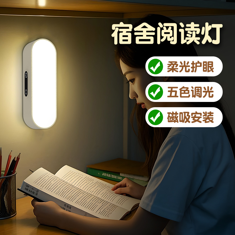 大学生宿舍灯学习护眼台灯床头灯阅读灯寝室写字灯书桌灯超长续航