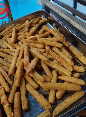 红薯条上浆油炸流水线全自动薯条油炸设备食品厂洋芋条油炸机