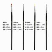 奈特x辫子色彩2023色彩细节专用勾线扇形尼龙猪鬃套装 油画水粉笔