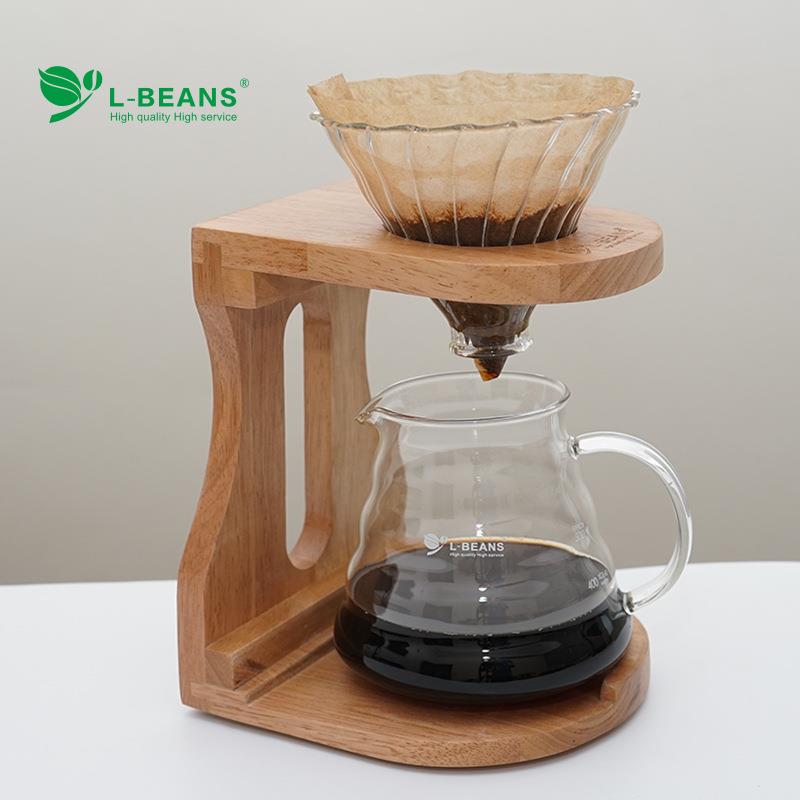L-BEANS 原木质咖啡冲架 滤杯架 咖啡冲架 过滤架 手冲咖啡