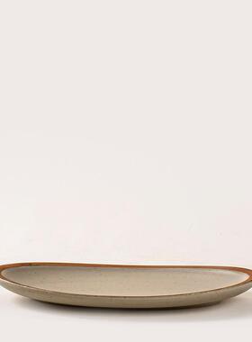 陶椭圆形盘家用蒸鱼盘子大号碟鱼WNW子店感菜盘商用酒餐具创瓷意