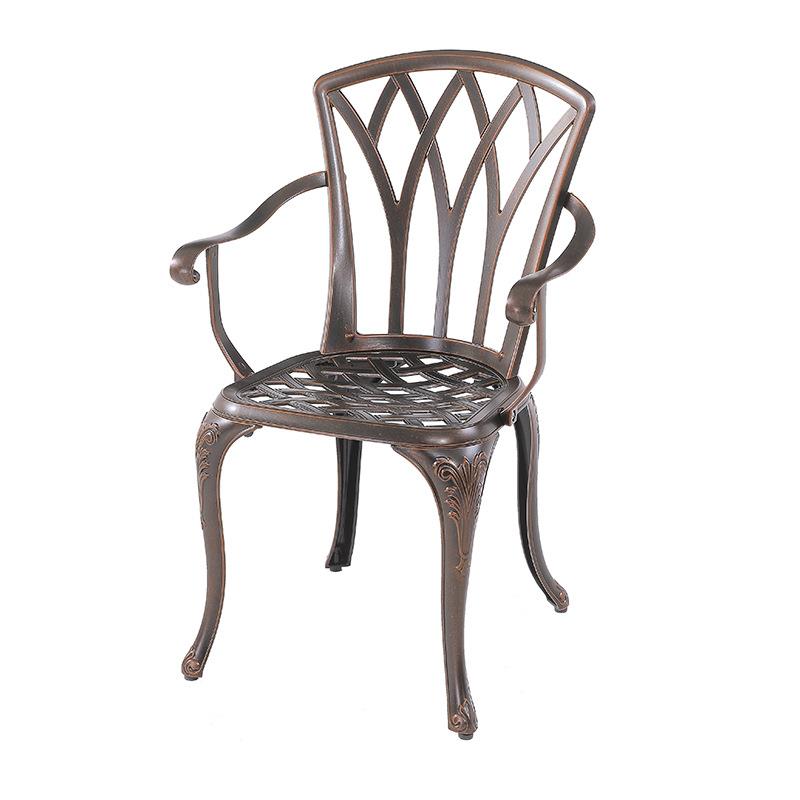 户外桌椅庭阿菠萝椅室外阳台休闲铸铝金属桌椅外贸跨境KD包装桌椅