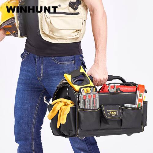 常胜客手提工具包多功能工具箱大容量电工包男专用木工工具袋大号