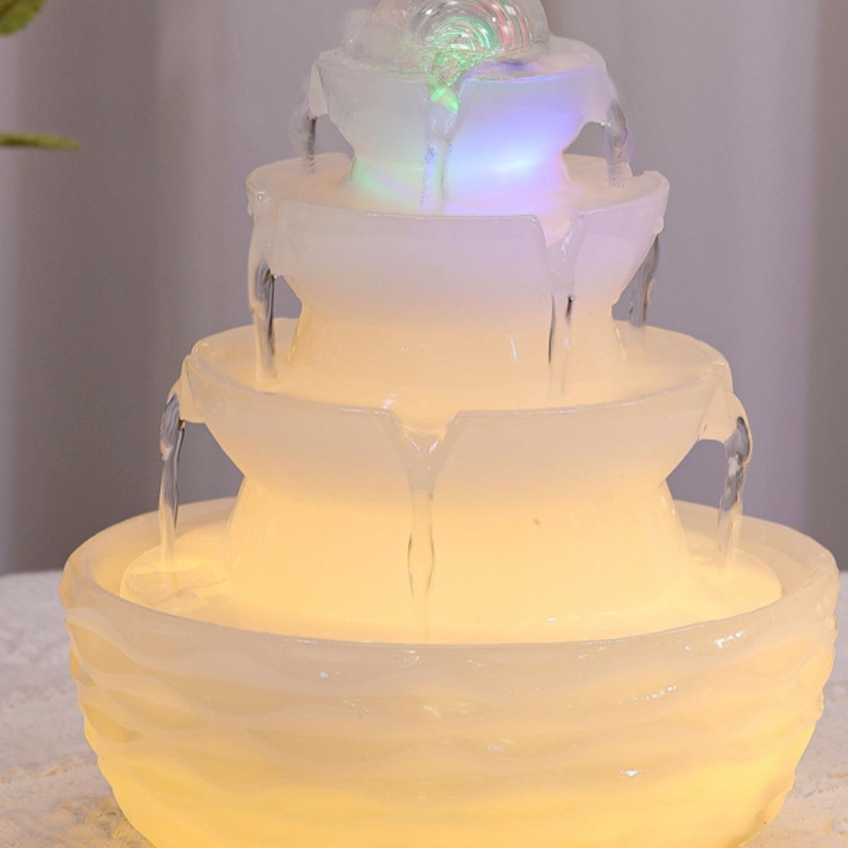 现代流水摆件循环水客厅装饰品小型茶台水车风水轮加湿器