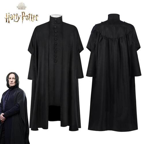 哈利波特斯内普教授衣服cos服装万圣节长袍披风霍格沃茨服装假发