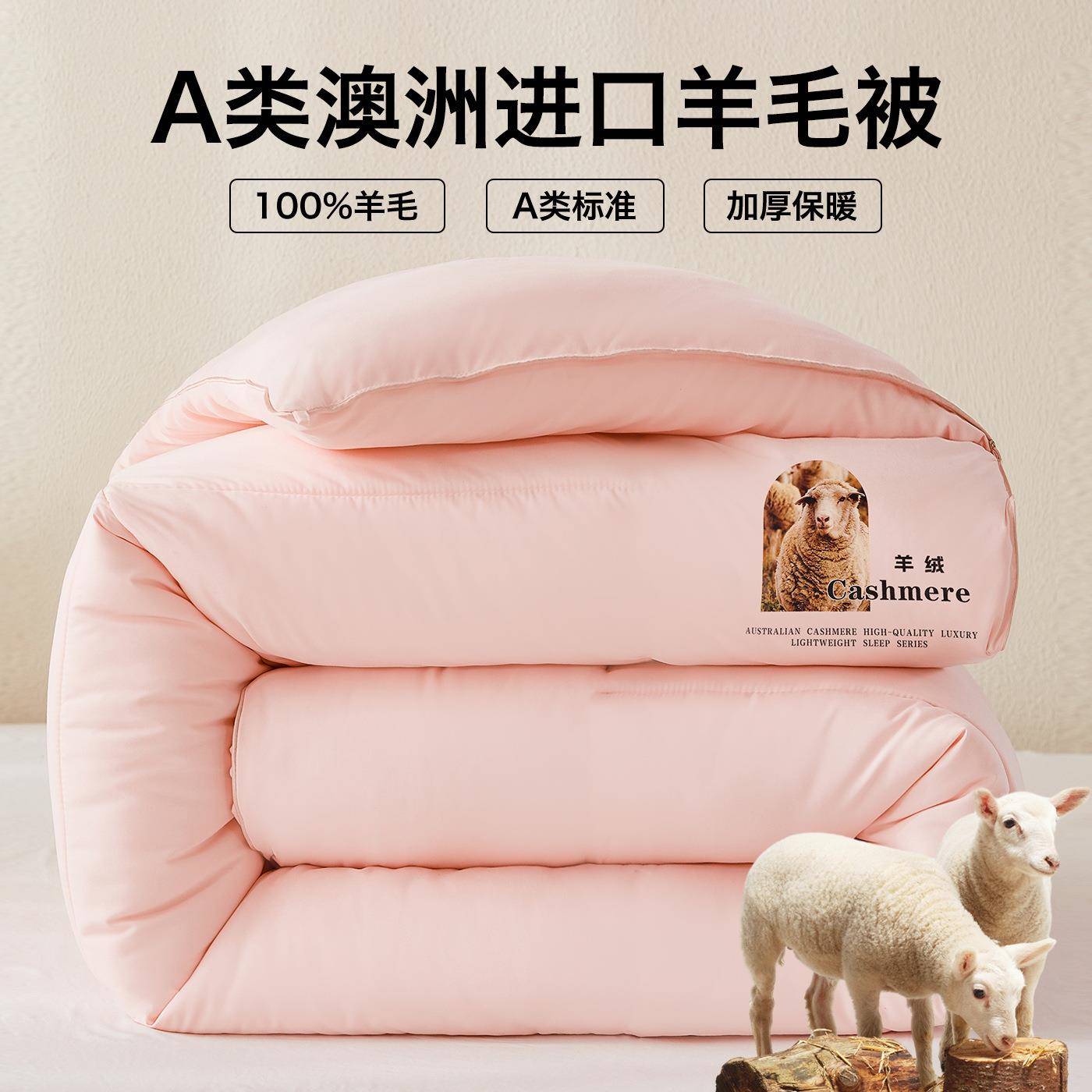 澳洲羊毛被100纯羊毛被子冬被棉被加厚保暖冬天被芯10斤冬季羊绒