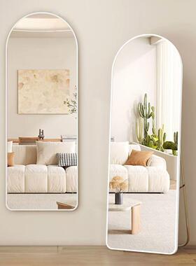 大圆角镜子拱型全身镜落门STT地镜感穿镜不变形男女宿舍家子衣用