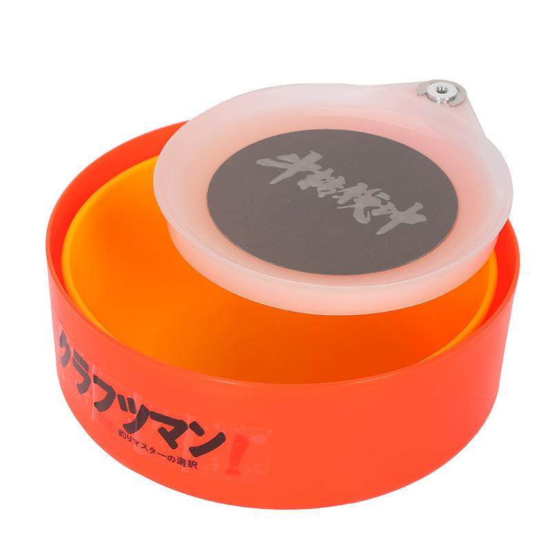 硅胶鲢鳙全磁开饵盆散泡强磁带隔层拉饵盘黑坑竞技折叠鱼饵盆透明