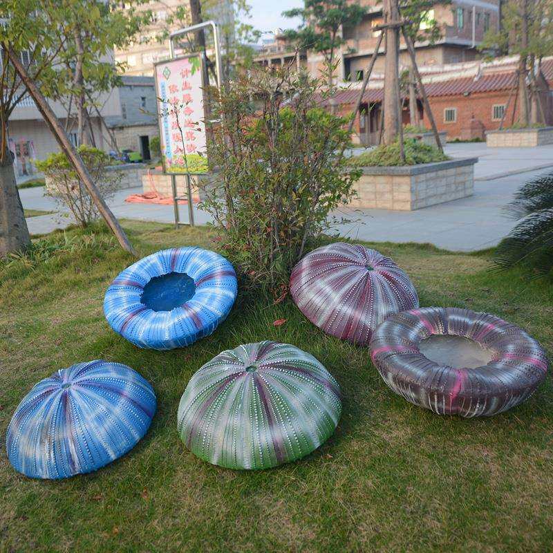 玻璃钢仿真海胆水母雕塑 商场酒店海洋主题景观雕塑公园装饰摆件