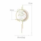 2025客厅奢轻餐厅创意挂挂钟网简约家用静音时钟现代新款 钟表墙红