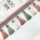 厂家直销 窗帘辅料配件批发 窗帘双色流苏花边现货