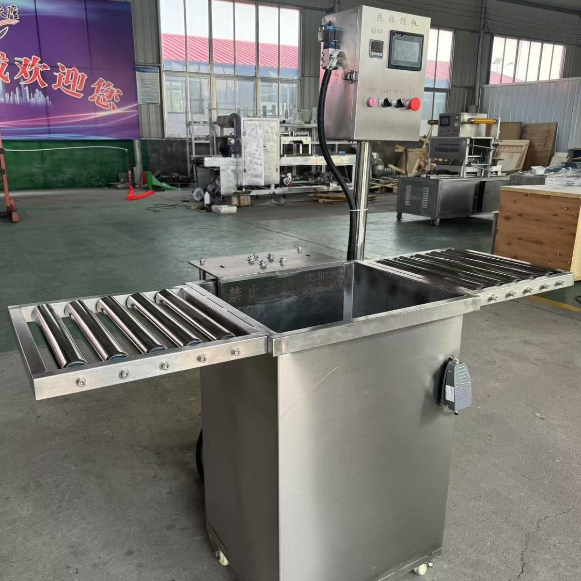 全自动热缩水收缩膜包装机熟热食保鲜装塑封585包装机器冷鲜肉收