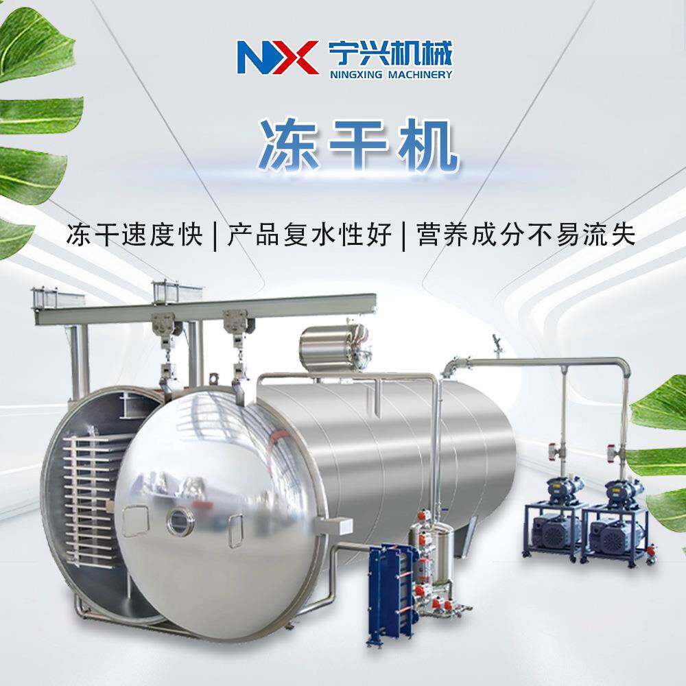 宁兴全自动海参冻干设备酸奶冻干酸奶块加工设备大型真空冻干机