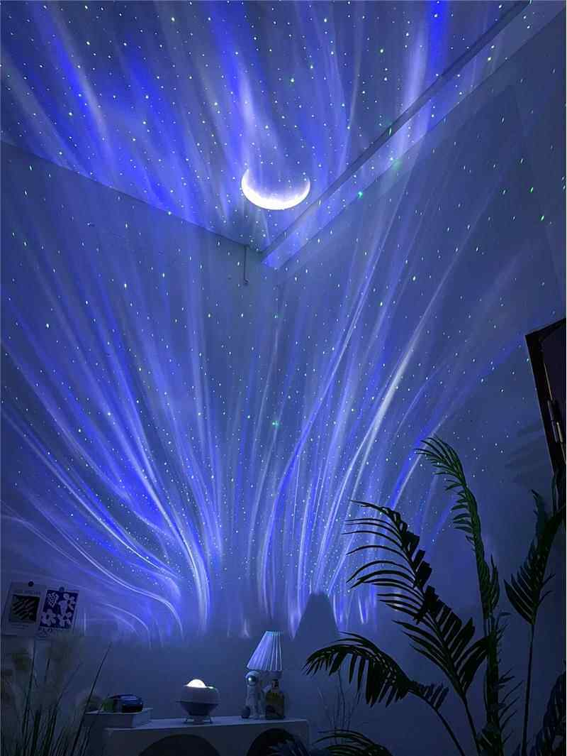 товар из китая 2亿公里北极光星空投影气氛灯浪漫小夜灯满天星生日礼物 MU/Wah/Sha