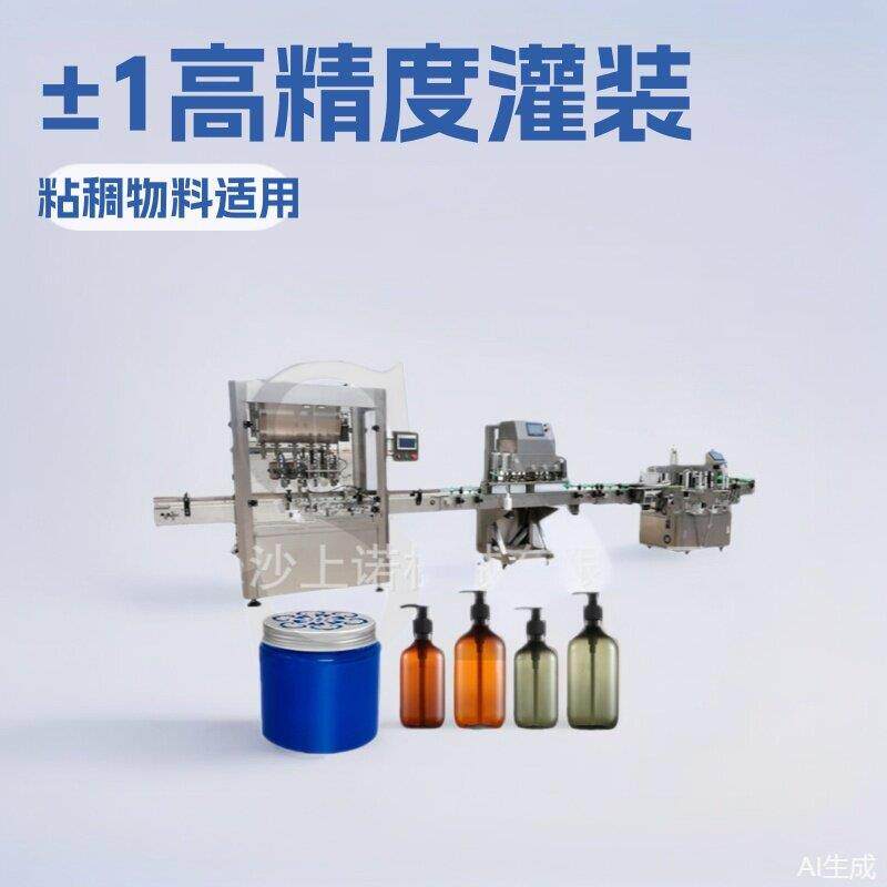 乳液软膏化妆品全自动灌装压盖机面霜膏滋粘稠物料装生产线