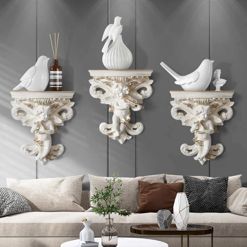 欧式天使立体置物架搁板创意壁挂客厅沙发背景墙装饰挂件软装饰品,家居饰品,壁饰,淘宝优惠券,粉丝福利购,淘宝优惠卷