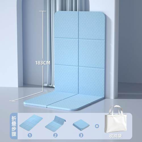 高档瑜可折叠伽垫家用地垫午健身垫便携式户外折叠午睡防滑瑜珈垫