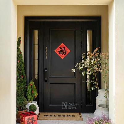 简约防爆精雕全铸铝别墅大门子母入户门农村自建房进户门防盗门AM