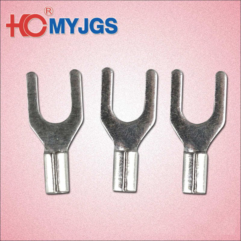 叉形裸端头TU型SNB2-4S冷压快速接线叉形裸端头铜线鼻接线端子