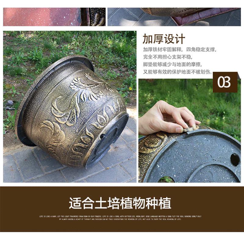 特大号花盆树脂加厚仿陶瓷铁树大花盆 超大果树阳台庭院种树花盆