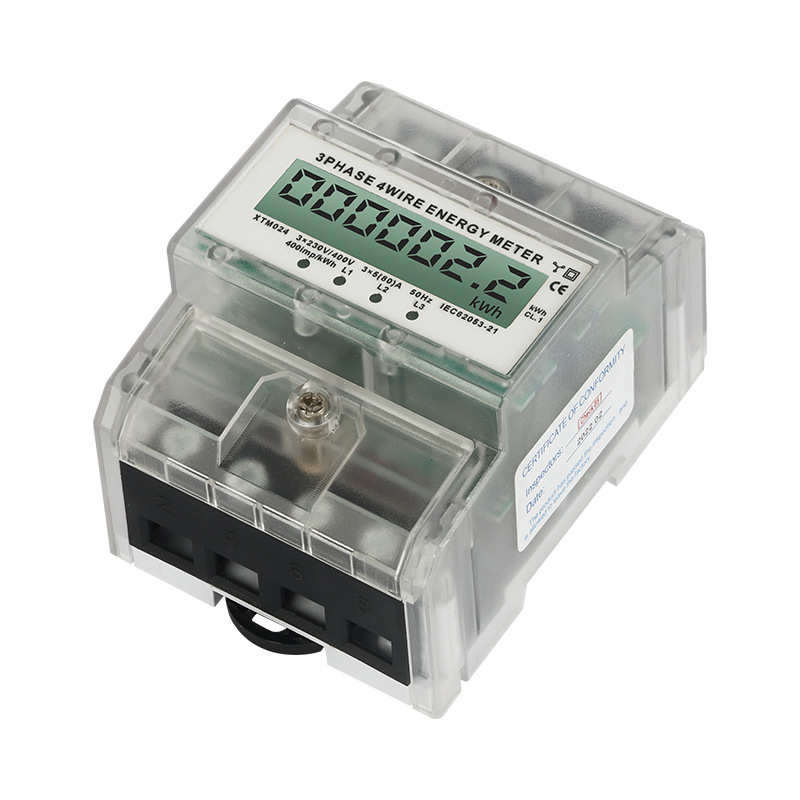 加工定制英文中性三相四线导轨式电子表高精度家用导轨电能表