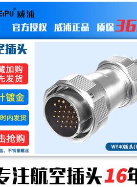 威浦航空插头WY405芯9芯15芯2631芯TE公头防水IP67