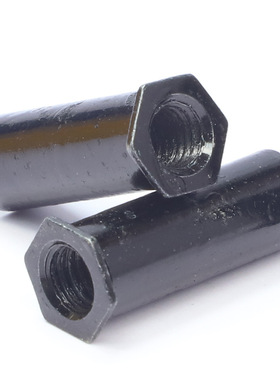 铁镀黑锌SO通孔压螺/母柱HIN六角压铆螺柱5铆平头螺母柱M2./M3M4/