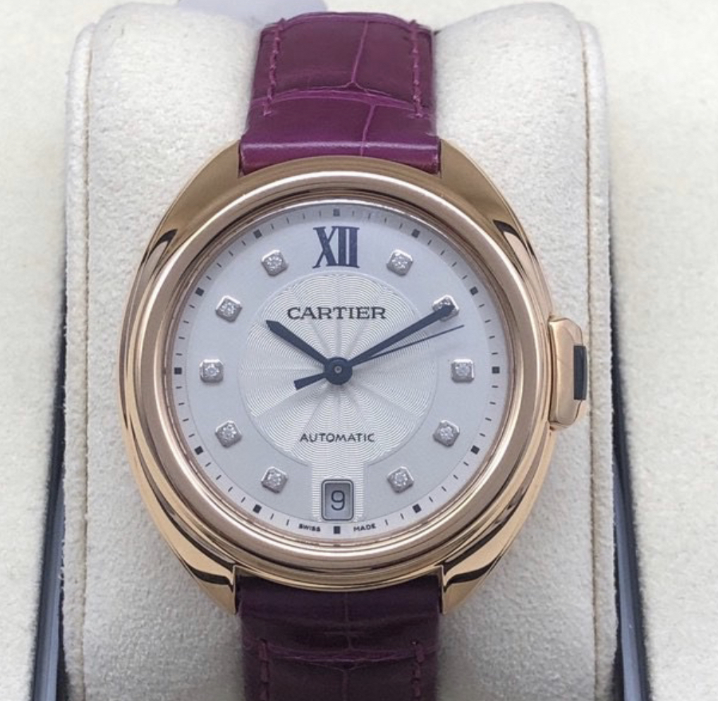 98新35mm卡地亚钥匙系列18k玫瑰金WJCL0032自动机械女表日期显示