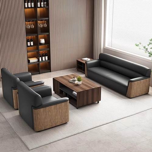 思米办公KJE沙发组合板务会议接待会商客区室休闲简约老现代茶几