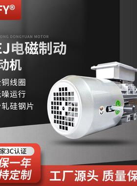 YEJ电磁制动电机 90S/L/L1-4极 1.1KW-2.2千瓦立式刹车三相电动机