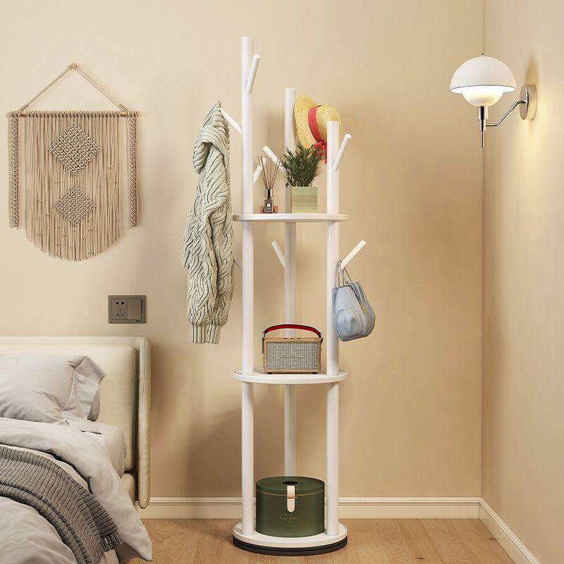 实木架衣帽架厅落地立DKB衣式卧衣室客家用旋转挂架衣服房间