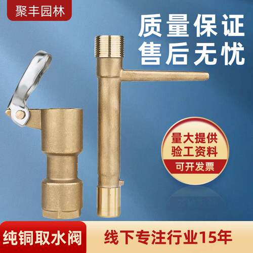 纯铜草坪快速取水阀 物业绿化浇水接口地插杆接头园林地插取水器