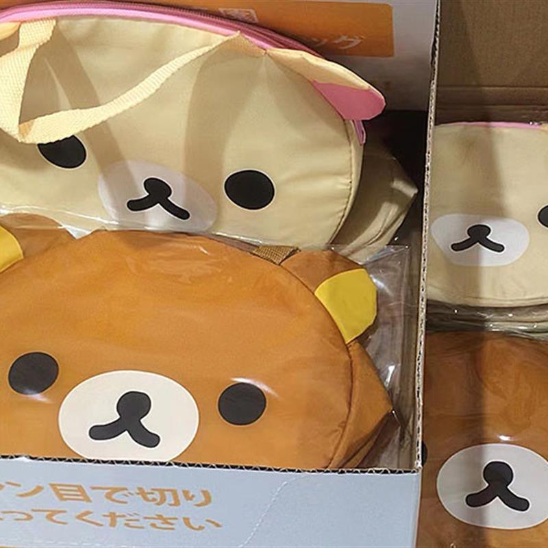 日单便当袋轻松熊宽底保温可爱手提便当带午餐包日式午餐便当包
