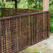 防腐木栅栏围栏格网片阳台木壁挂隔断3eimGtXk花架质木护栏网爬藤