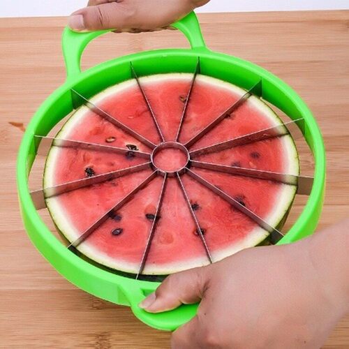 Super-sized fruit knife and corer made of stainless steel, p