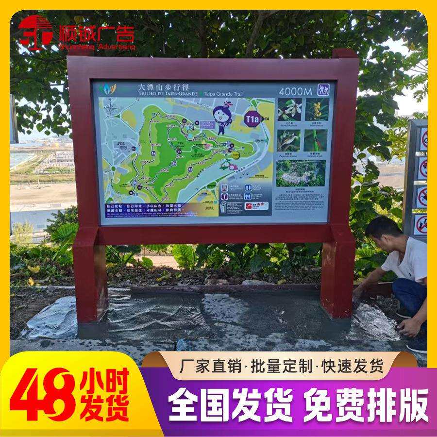 【厂家直销】户外景点景区不锈钢导视牌景区标识标牌设计制作