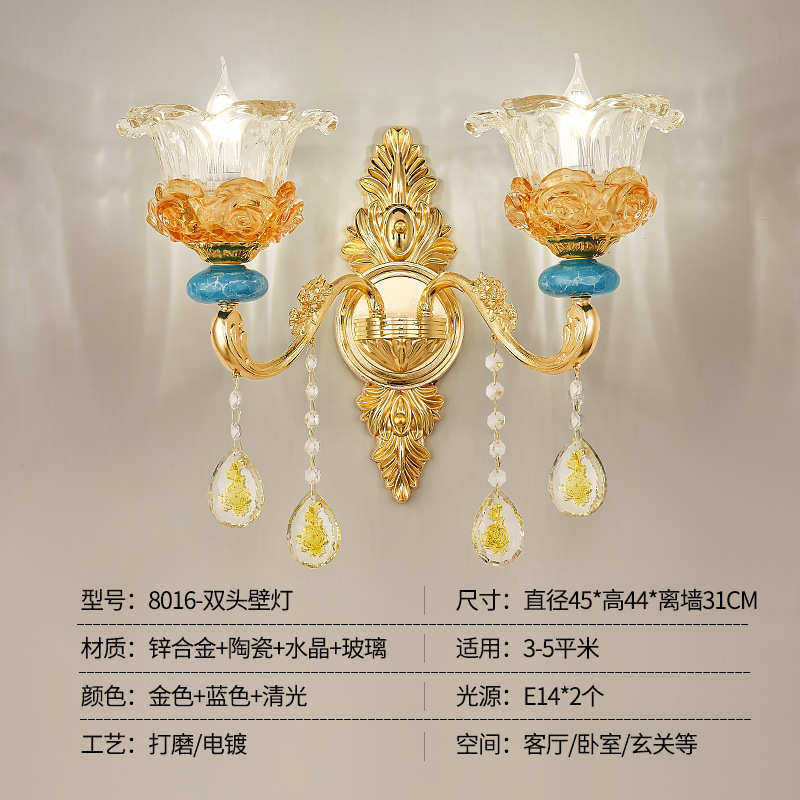 家用陶瓷吊灯水晶大气2024店铺别墅灯具餐厅奢华卧室欧式客厅新款