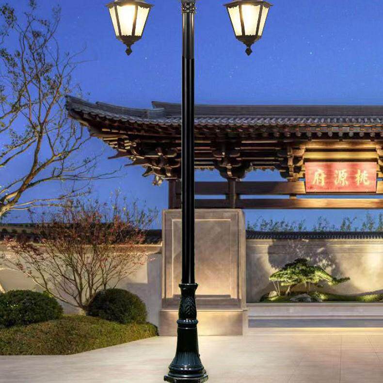 太阳能庭院灯中式复古景观灯户外花园别墅LED现代4米铝形材庭院灯