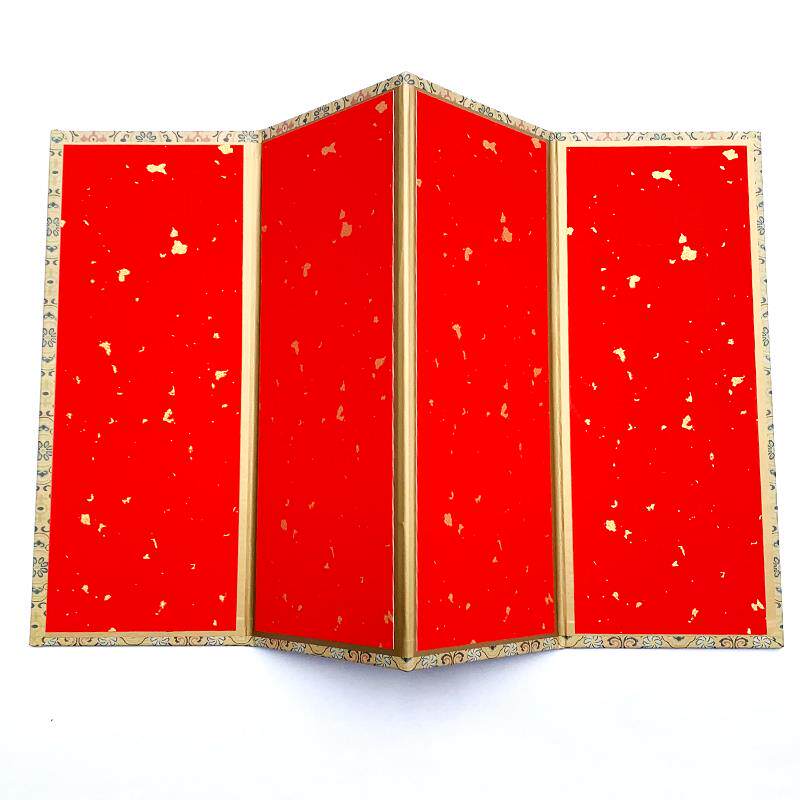 高档书法面小风宣纸折页空白页熟生宣国画卡纸硬册卡作屏品毛桌笔