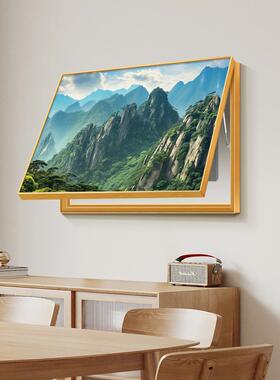 背有靠山电表箱装饰画现代简约多媒体盒遮挡画入户玄关配电箱挂画