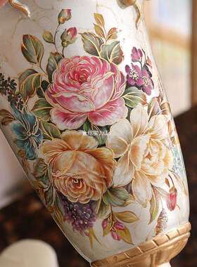 客厅仿欧真花干花插503花瓶花摆设美式器家居装品摆件花花瓶树饰