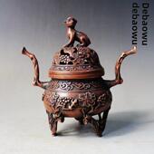 铜香炉松树猴子龙耳熏炉纯铜香炉黄铜香炉工艺品摆件家用拒收禅意