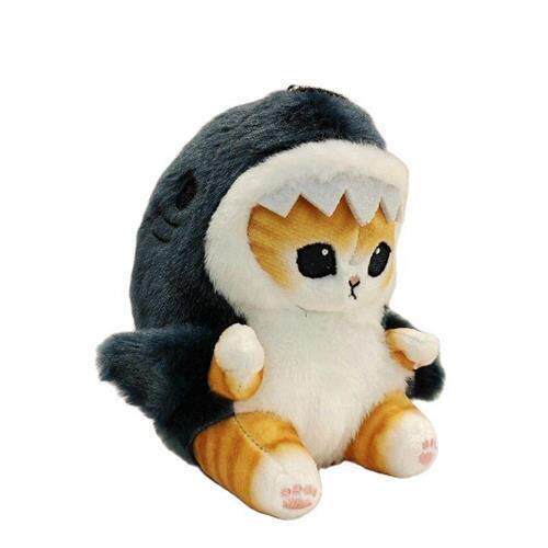 Hot Cute Shark Cat Fried Shrimp Cat Plush Doll Pendant Doll