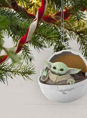 尤达宝贝婴儿公仔爪子尤达宝宝手办摆件尤达宝宝树脂摇篮挂件