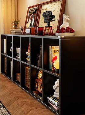 实木书落地置物架格子PZL柜组合收纳储物展架化示柜用去客厅家书